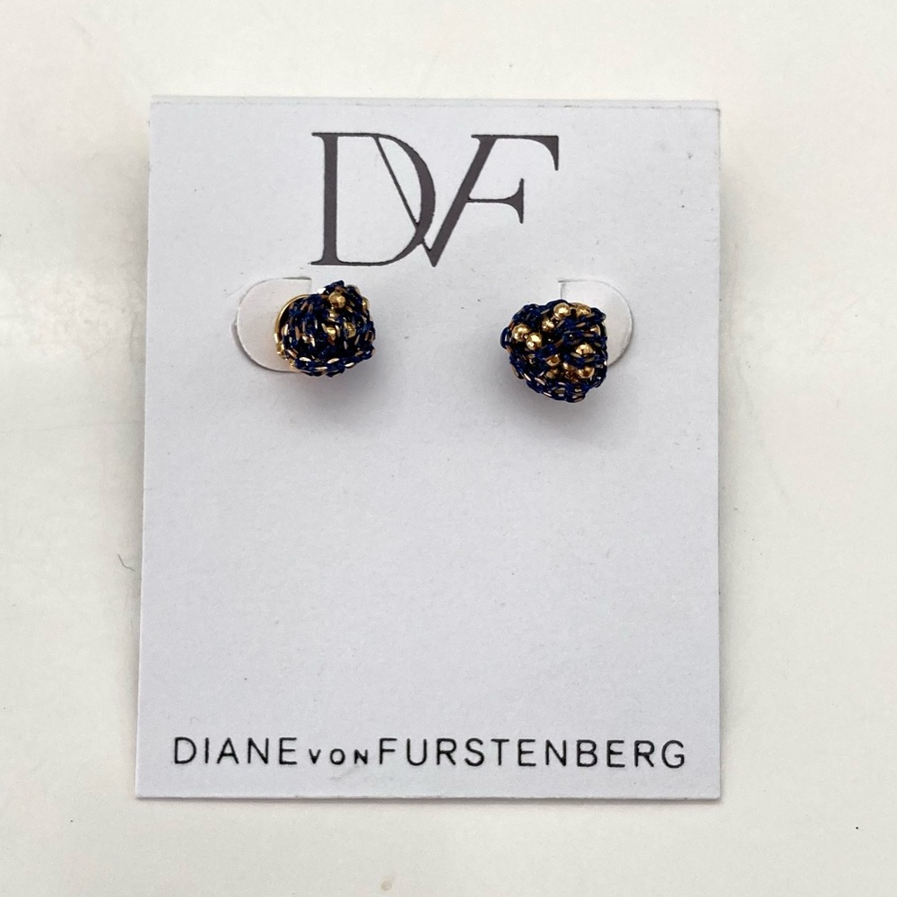 Diane Von Furstenberg DVF Thea Chain Knotted Earrings